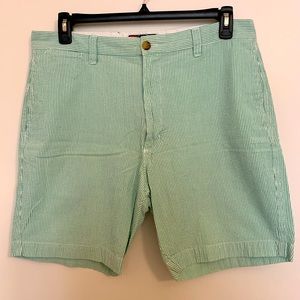 Chaps Ralph Lauren Men’s Size 36 Seersucker Green Shorts 9” Inseam Excellent